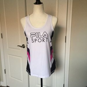 Fila Racer Back Tank Gym Running Sz S